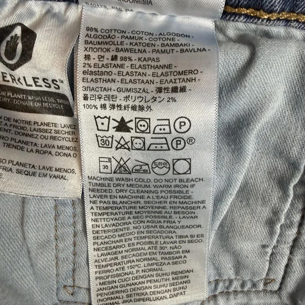 Levi's 507 Jeans Mens 42x32 Blue Medium Wash Straight Stretch WaterLess Denim